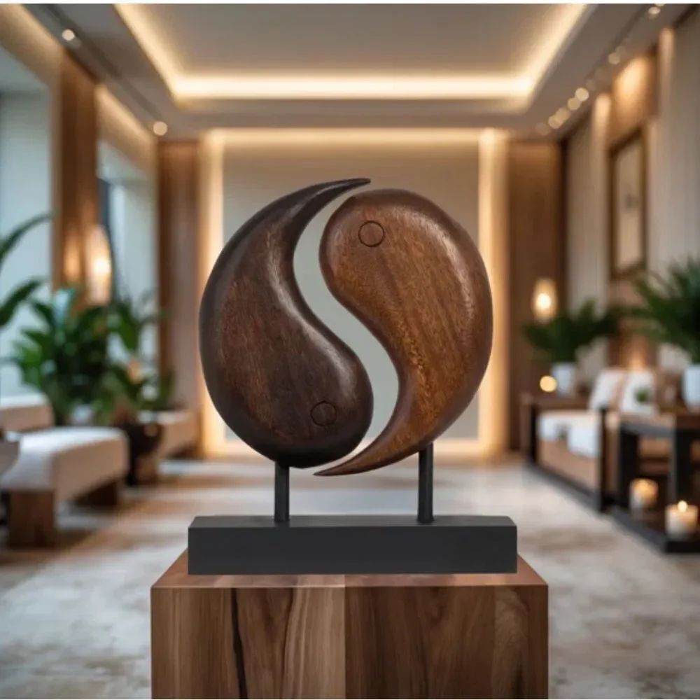 Harmony Yin Yang  Arcadia Wood Sculpture